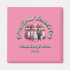 Imã Mulheres Mudam Mundos. Dia Internacional da Mulher