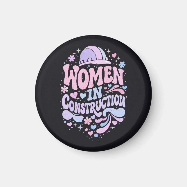 Imã Mulheres na Construção Retro Empoderamento (Frente)