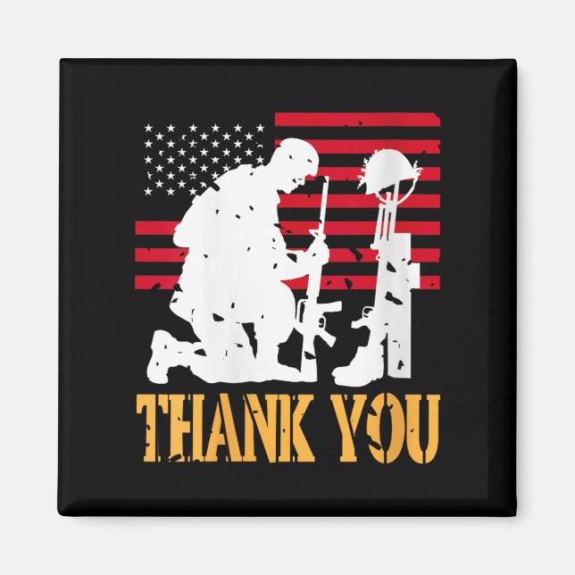 Imã Mulheres Patriótico Soldado Kneeling Battlefield C (Frente)