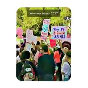 Ímã Mulheres protesto da agenda do trunfo do março de