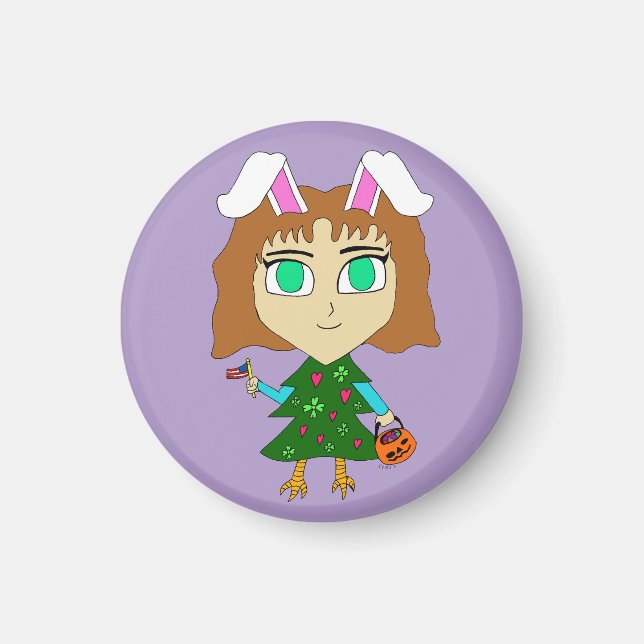 Imã Multi Feriado Chibi (Frente)