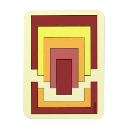 Ímã Multicor do Abstrato retângulo (estilo 70s)