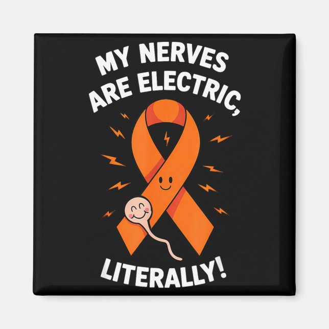 Imã Multiple Sclerosis Awareness 2025 -orange Ribbon_  (Frente)