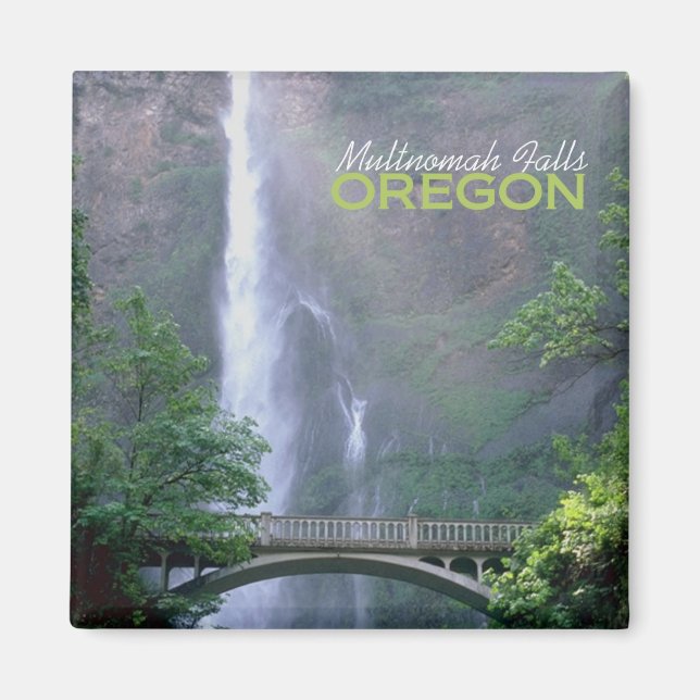 Imã Multnomah Falls Oregon Viagem Souvenir Magnet (Frente)