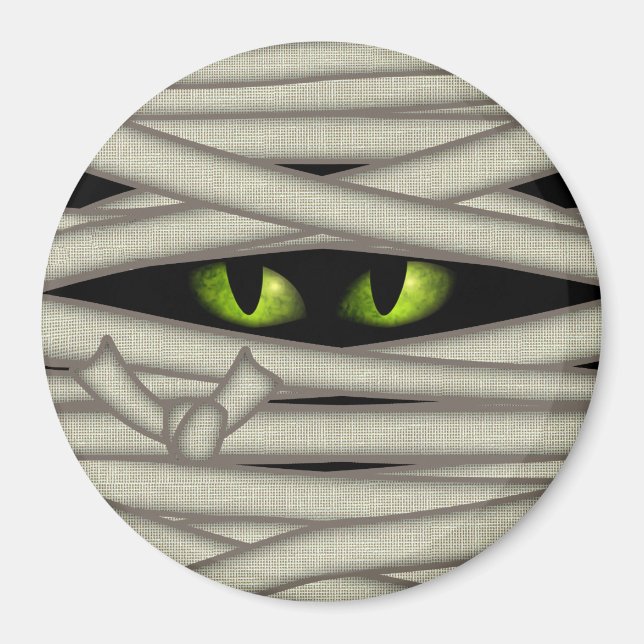 Imã Mummy Eyes Halloween Green ID685 (Frente)