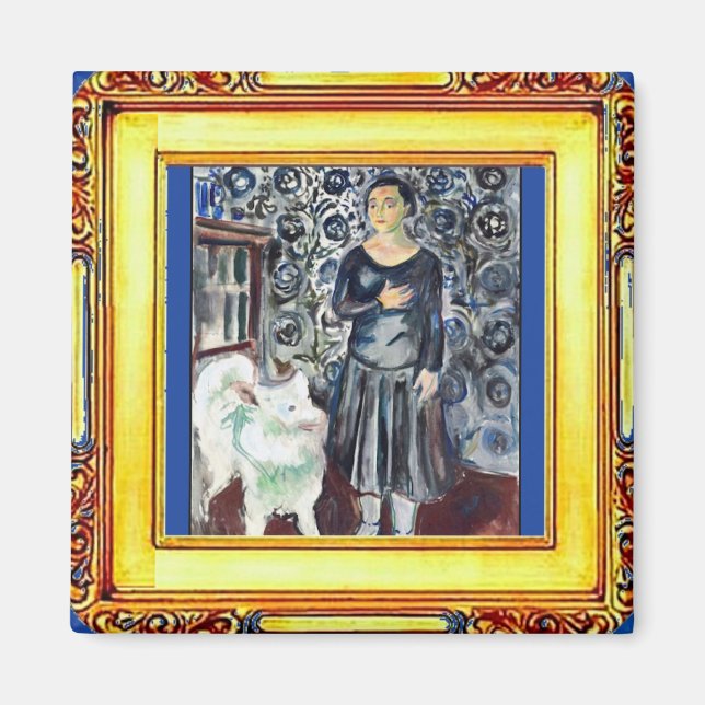 Imã Munch, Mulher e Cão Branco (Frente)