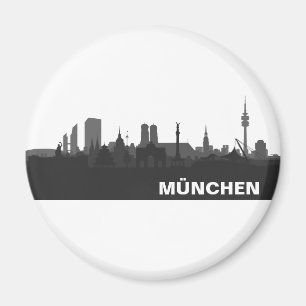 Imã München Skyline frigorífico íman
