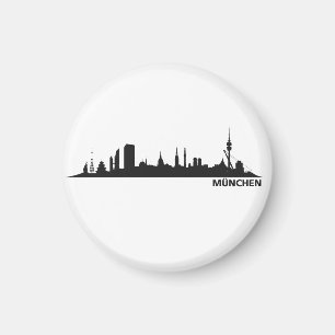 Imã München Skyline frigorífico íman