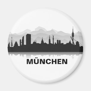 Imã München Skyline frigorífico íman
