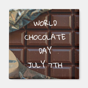 Imã Mundo chocolate dia ímã do 7 de julho