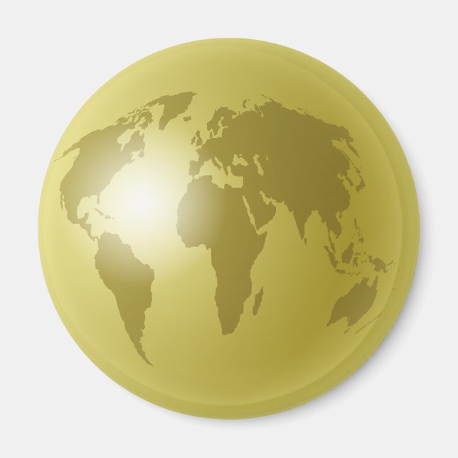 Imã Mundo Dourado (Frente)