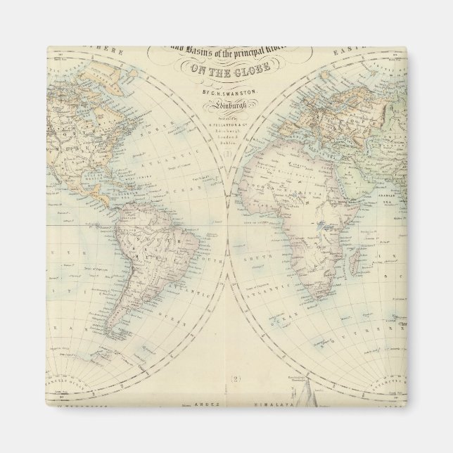 Imã Mundo nos Hemisférios (Frente)