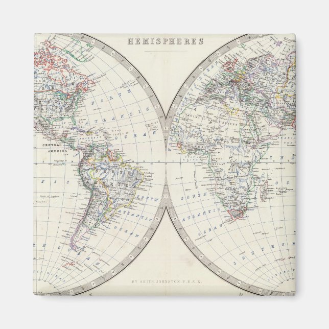 Imã Mundo nos hemisférios (Frente)