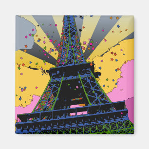 Imã Mundo psicadélico: Torre Eiffel, Paris France A1