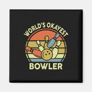 Imã Mundos Okayest Bowler Boliche Vintage Engraçado