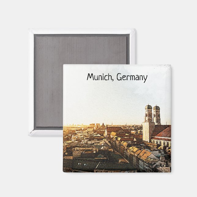 Imã Munique Alemanha Panorama View (Front/Back)