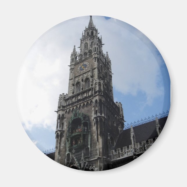 Imã Munique Clock Tower Marienplatz (Frente)