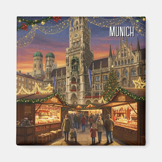 Imã Munique Marienplatz Alemanha Mercado de Natal (Frente)