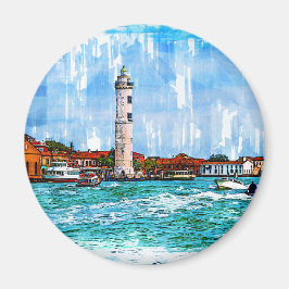 Imã Murano Lighthouse, Veneza, Itália.
