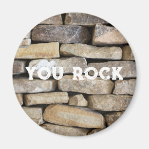 Imã Muro de Pedras Empilhadas Rocha o Texto Personaliz
