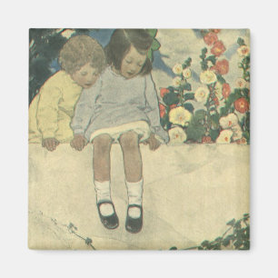 Imã Muro do Jardim Jessie Willcox Smith, Crianças Vint