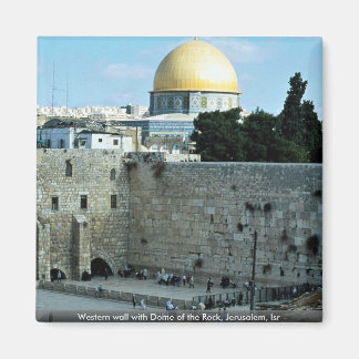 Imã Muro Ocidental com Domo da Rocha, Jerusalém, Isr