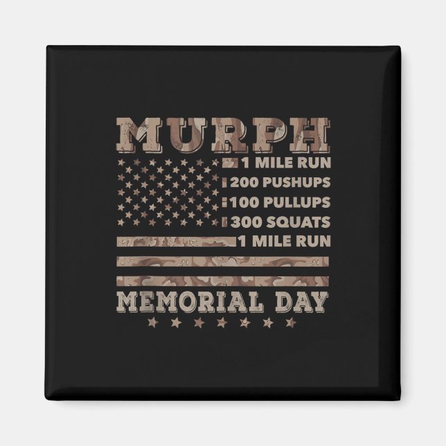 Imã Murph 2021 Workout Challenge Memorial Americano (Frente)