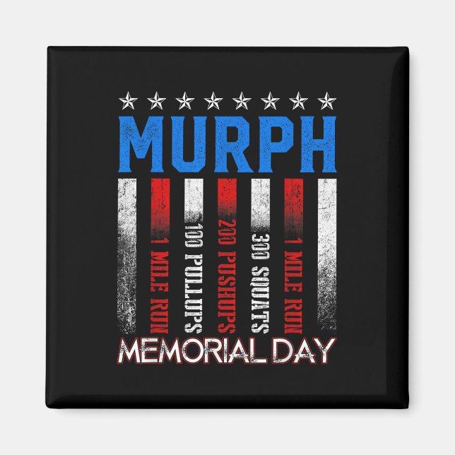 Imã Murph Workout Exercise Challenge Murph Memorial (Frente)