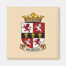 Imã Murphy Family Coat of Arms Magnet