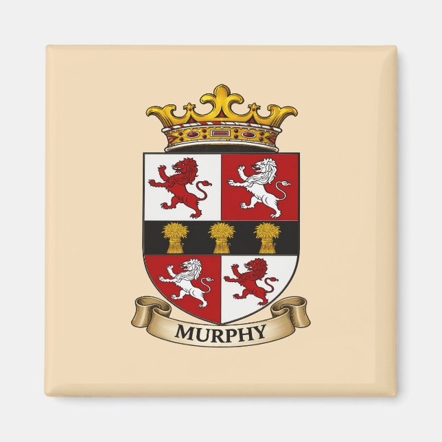 Imã Murphy Family Coat of Arms Magnet (Frente)