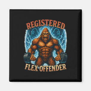 Imã Muscle Bigfoot Registrado Flex Offender Funny Gym