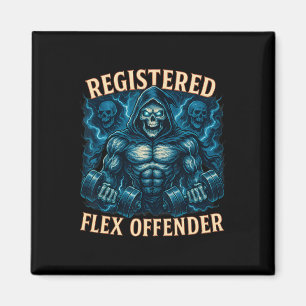 Imã Muscle Grim Reaper Registrado Flex Offender Funny