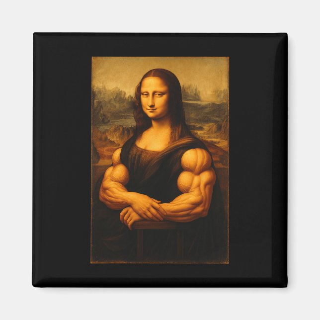 Imã Muscle Mona Lisa Bodybuilding Gym E (Frente)