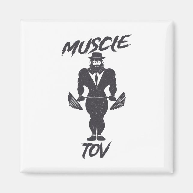 Imã Muscle Tov Weightlifting Bodybuilding Jewish Rabbi (Frente)