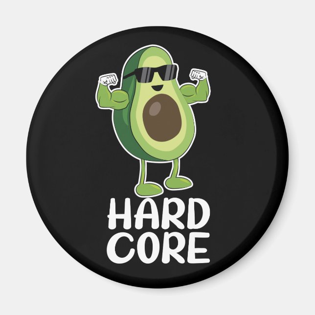 Imã Muscular Hardcore Avocado Funny (Frente)