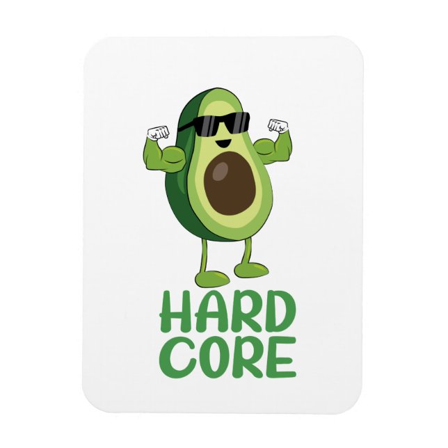 Ímã Muscular Hardcore Avocado Funny (Vertical)