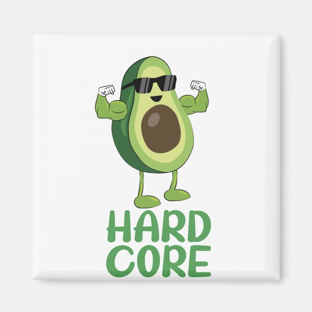 Imã Muscular Hardcore Avocado Funny (Frente)
