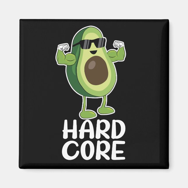 Imã Muscular Hardcore Avocado Funny (Frente)