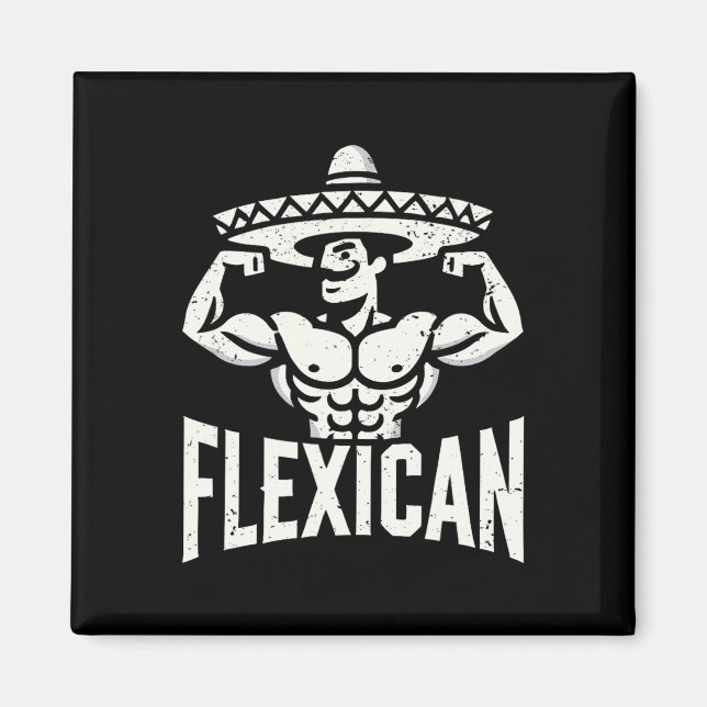 Imã Músculo Flexônico Flexicomento Mexicano Engraçado  (Frente)
