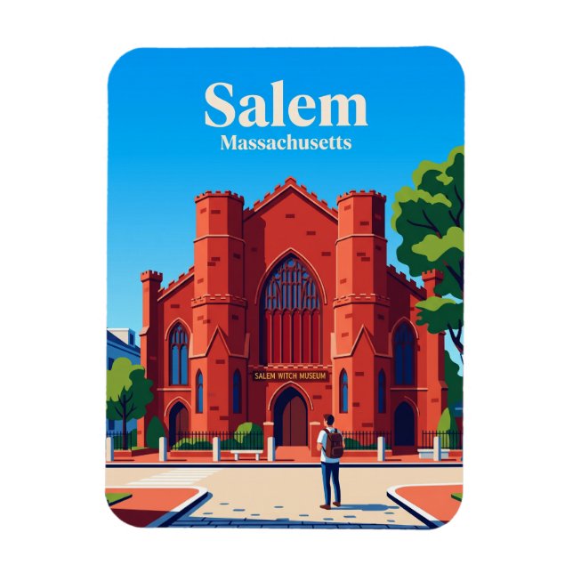 Ímã Museu das Bruxas de Salem EUA (Vertical)