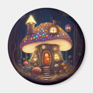 Imã Mushroom House Fantasy Art