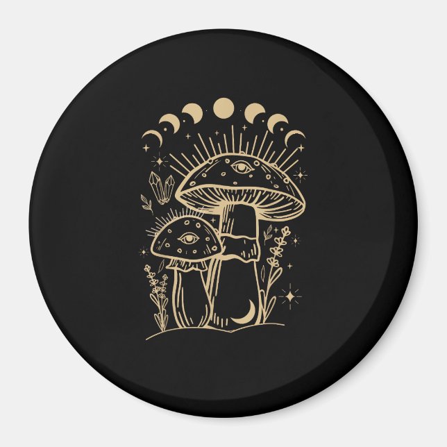 Imã Mushrooms & Minimalism Cottage  Aesthetic Goblinco (Frente)