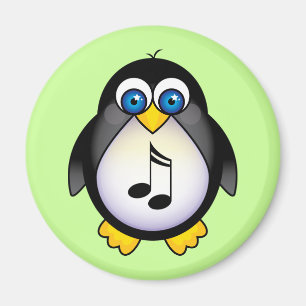 Imã Music Notes Penguin Gift