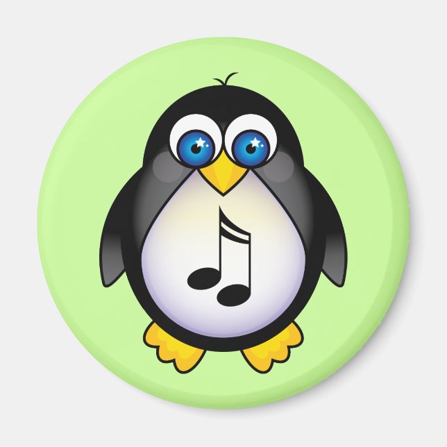 Imã Music Notes Penguin Gift (Frente)