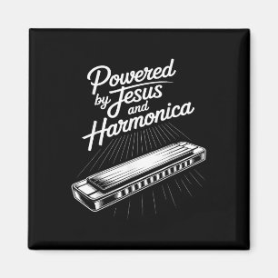 Imã Música Cristã Tocada Por Jesus E Harmônica 