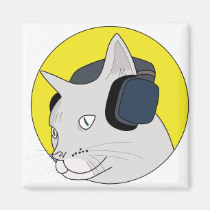 Imã Música de gato bonito amava ideias de design, ouvi
