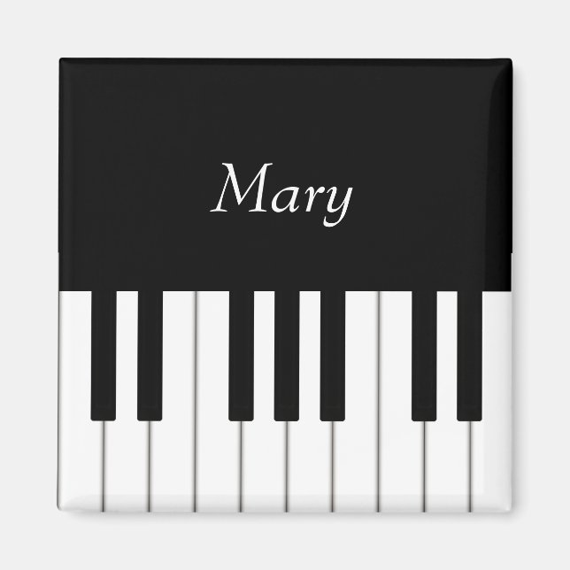 Imã Música Personalizada do Teclado Piano Clássico (Frente)