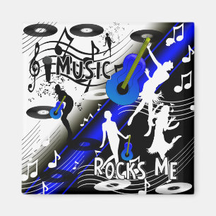 Imã Música Retro de Rock 'N' Roll Magnet Me Faz Bem