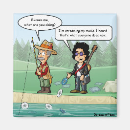 Imã Música Streaming Funny Pun Refrigerator Magnet