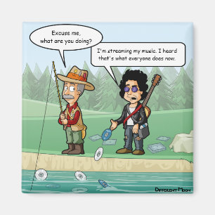 Imã Música Streaming Funny Pun Refrigerator Magnet